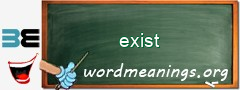 WordMeaning blackboard for exist